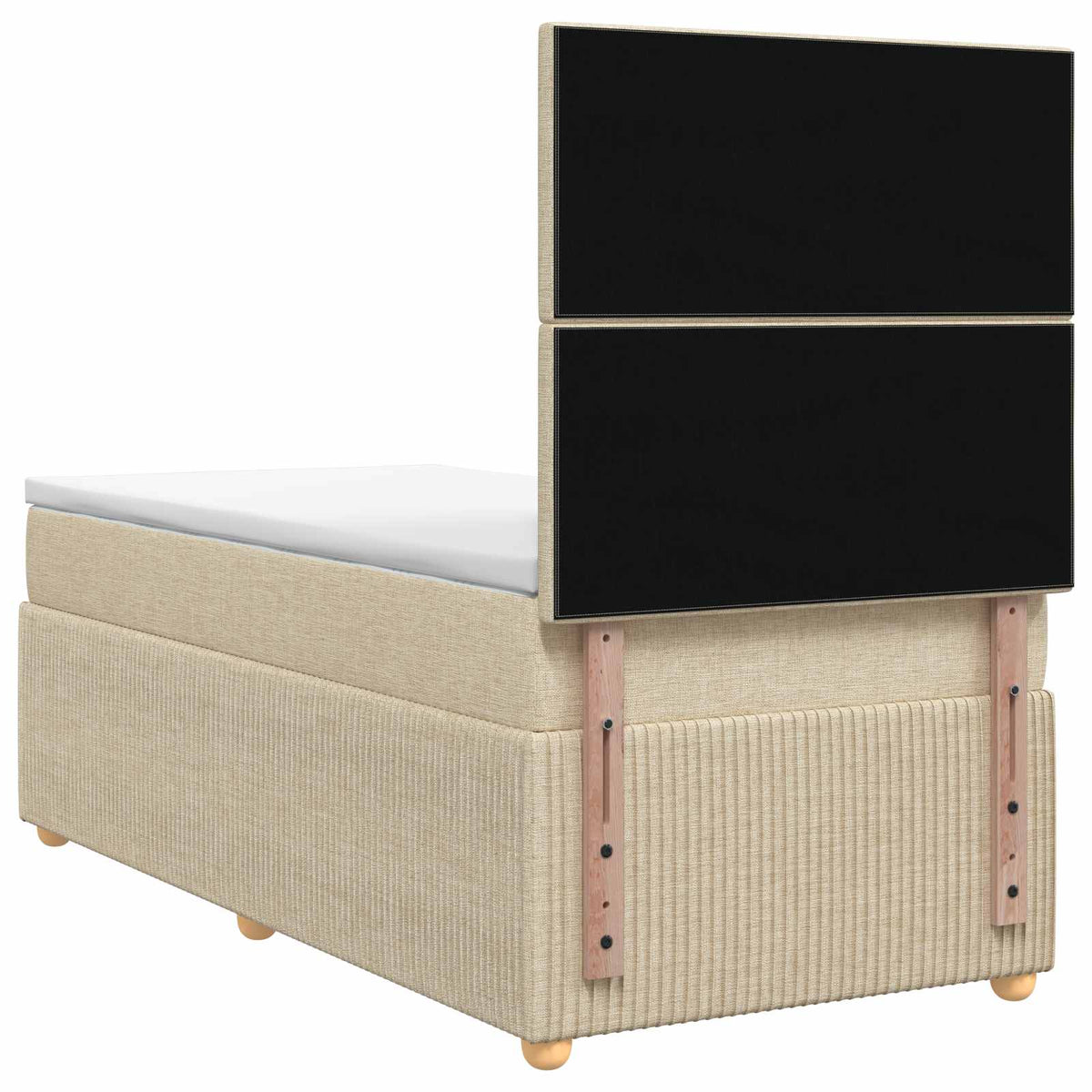 Boxspring krevet s madracem Krem 80 x 200 cm Tkanina