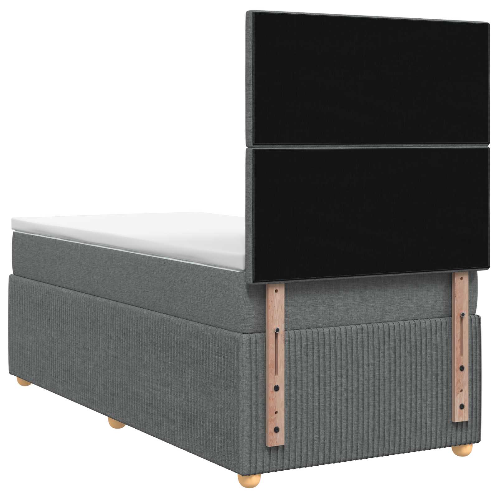 Boxspring krevet s madracem Tamnosiva 90 x 190 cm Tkanina