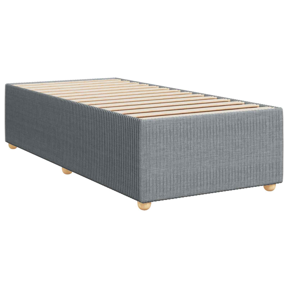Boxspring krevet s madracem Svjetlosiva 90 x 200 cm Tkanina