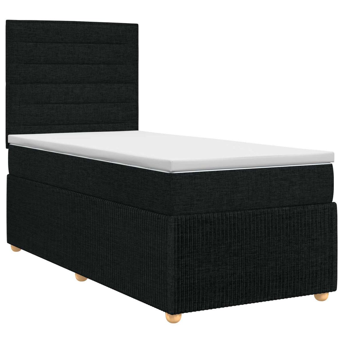 Boxspring krevet s madracem Crna 100 x 200 cm Tkanina