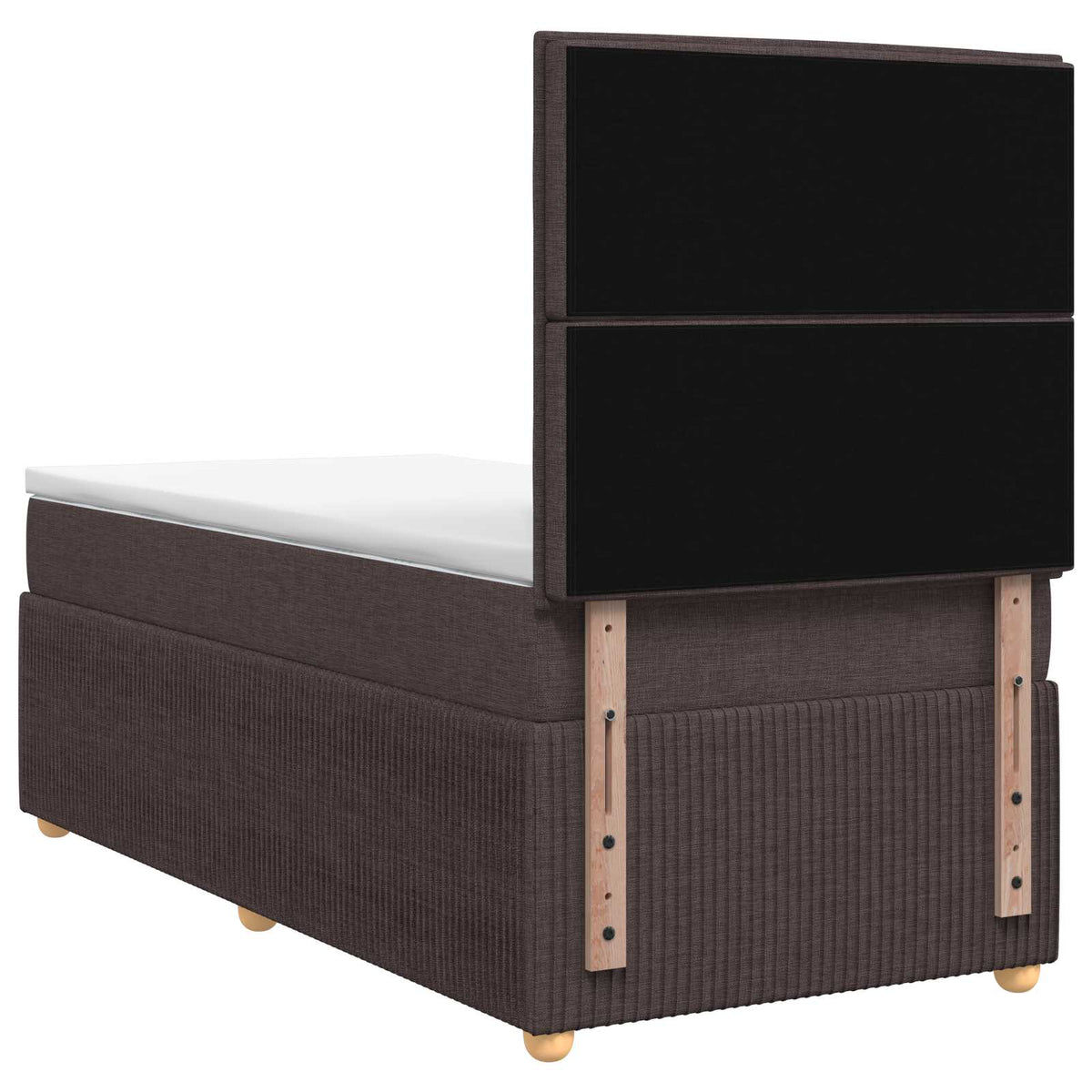 Boxspring krevet s madracem Tamno smeđa 100 x 200 cm Tkanina