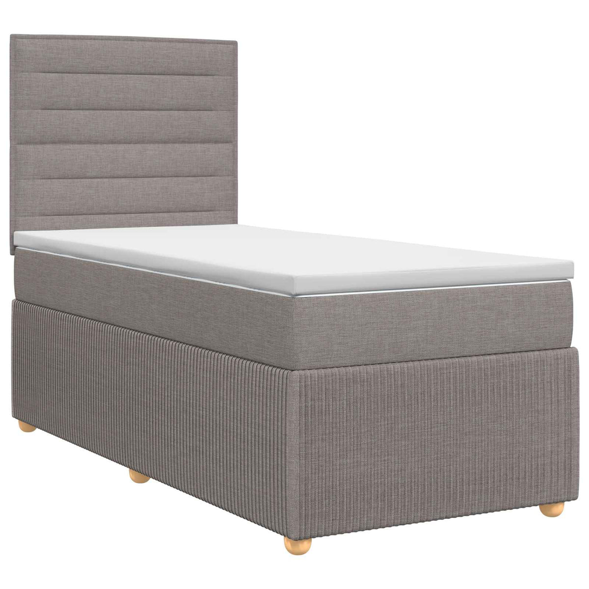 Boxspring krevet s madracem Sivosmeđa 100 x 200 cm Tkanina