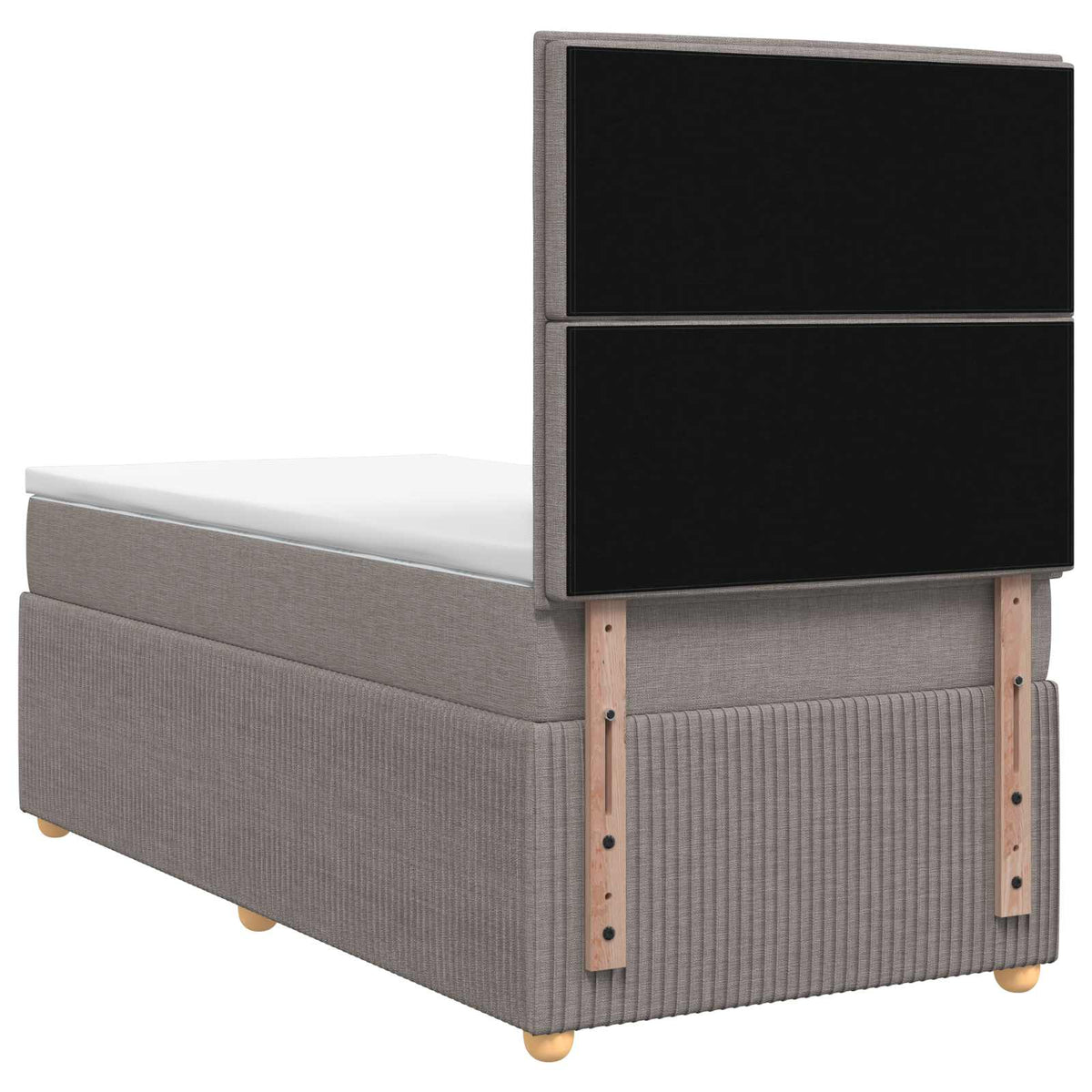 Boxspring krevet s madracem Sivosmeđa 100 x 200 cm Tkanina