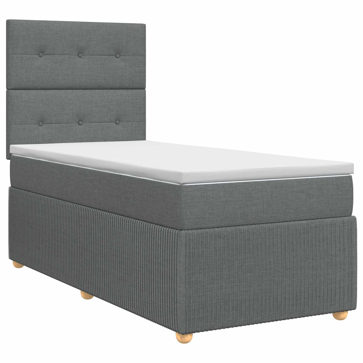 Boxspring krevet s madracem Tamnosiva 100 x 200 cm Tkanina