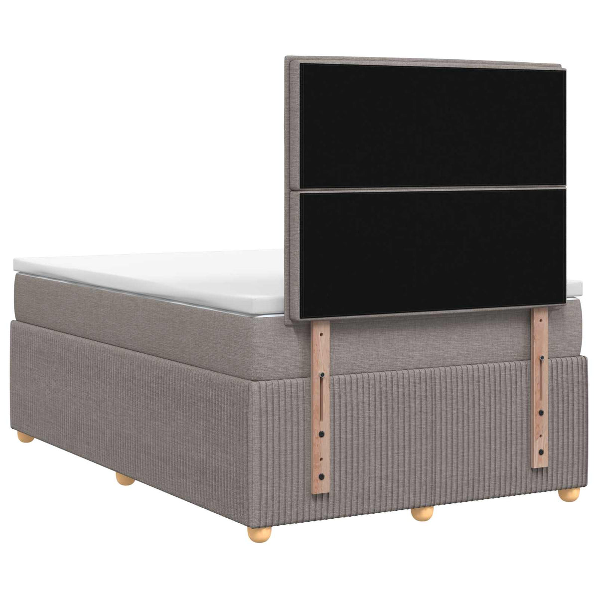 Boxspring krevet s madracem Sivosmeđa 120 x 190 cm Tkanina