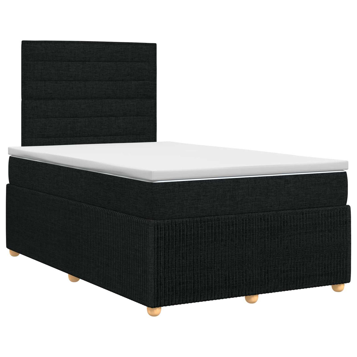 Boxspring krevet s madracem Crna 120 x 200 cm Tkanina