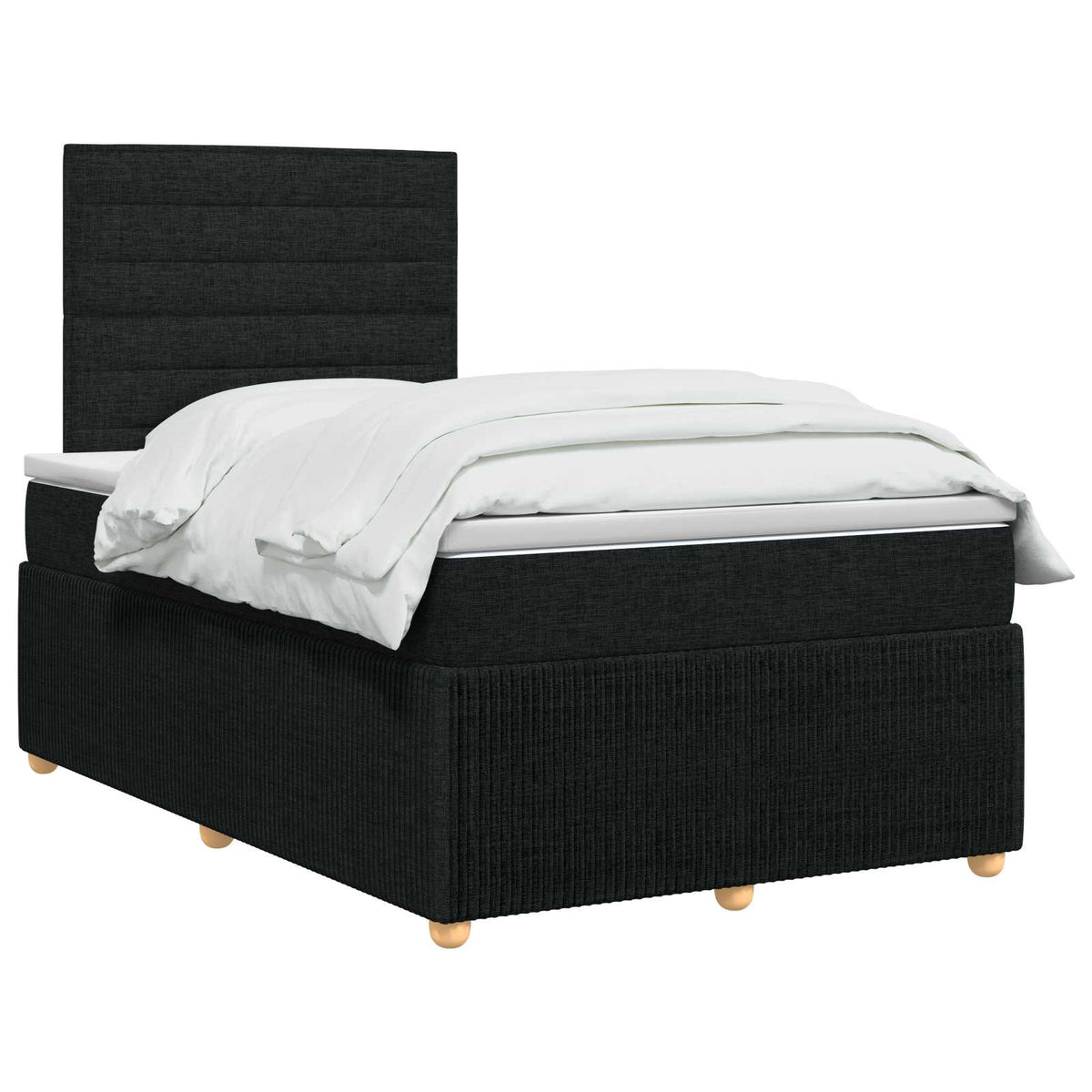 Boxspring krevet s madracem Crna 120 x 200 cm Tkanina