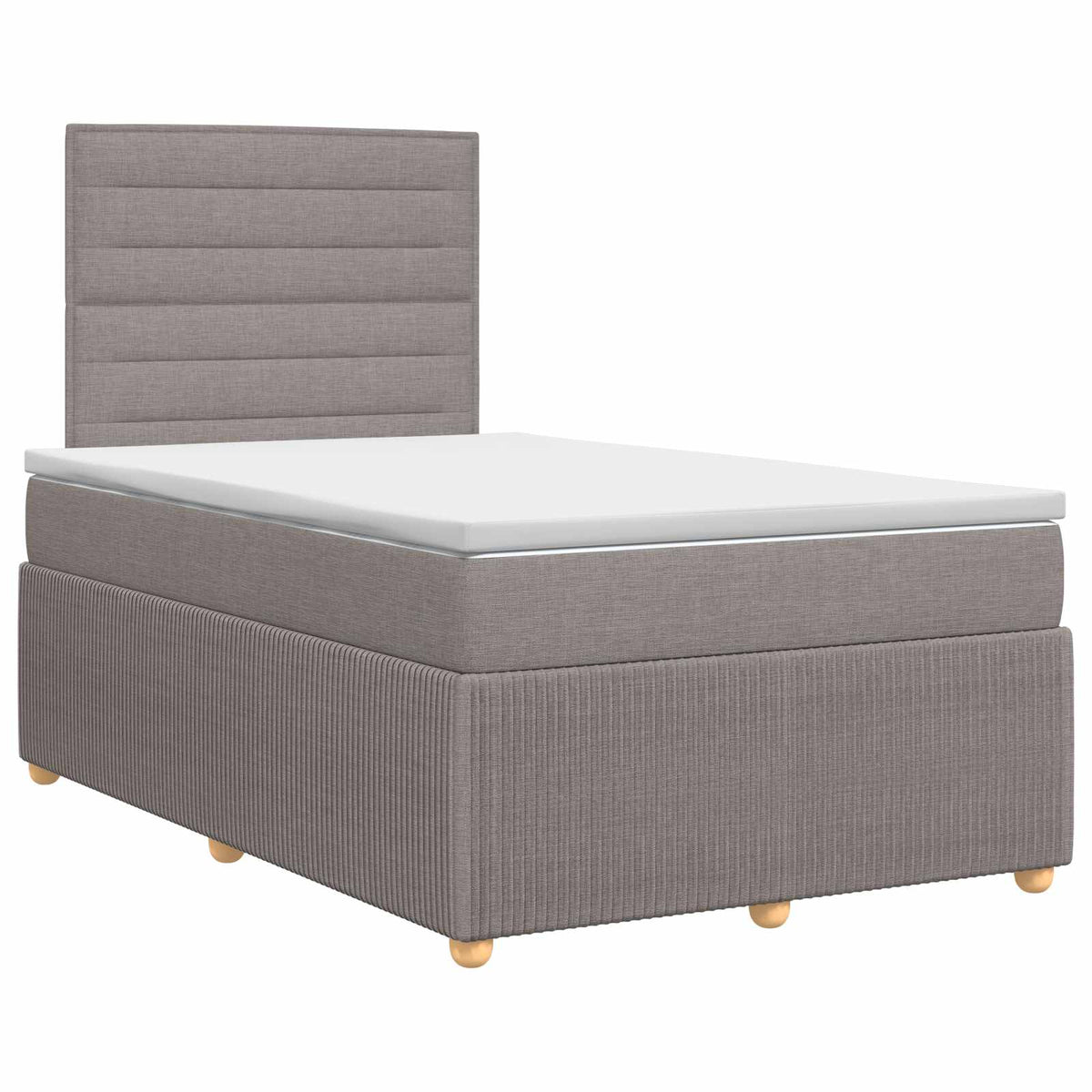 Boxspring krevet s madracem Sivosmeđa 120 x 200 cm Tkanina
