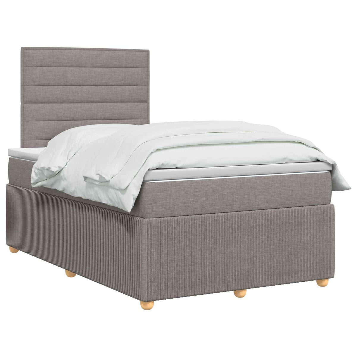 Boxspring krevet s madracem Sivosmeđa 120 x 200 cm Tkanina