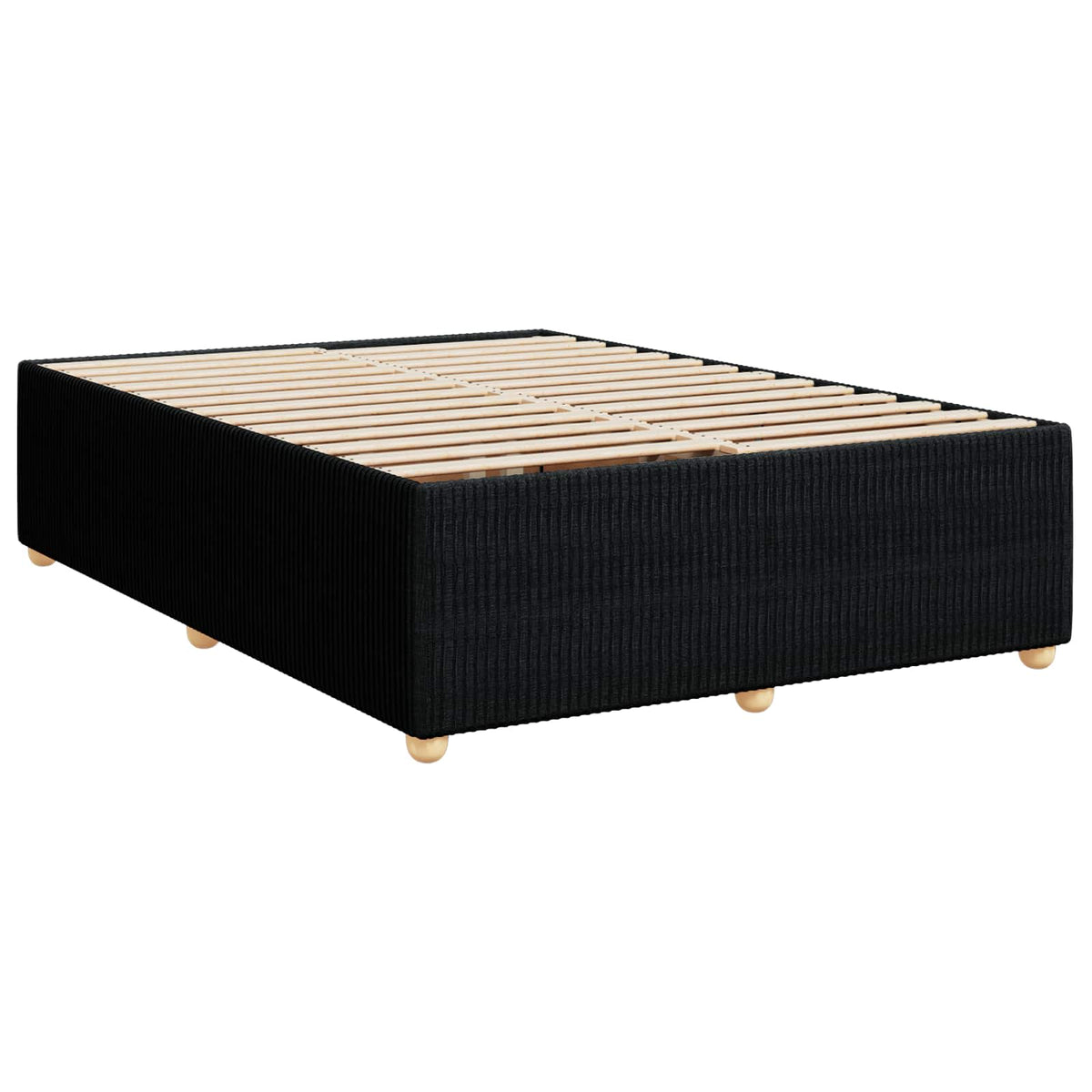 Boxspring krevet s madracem Crna 140 x 190 cm Tkanina
