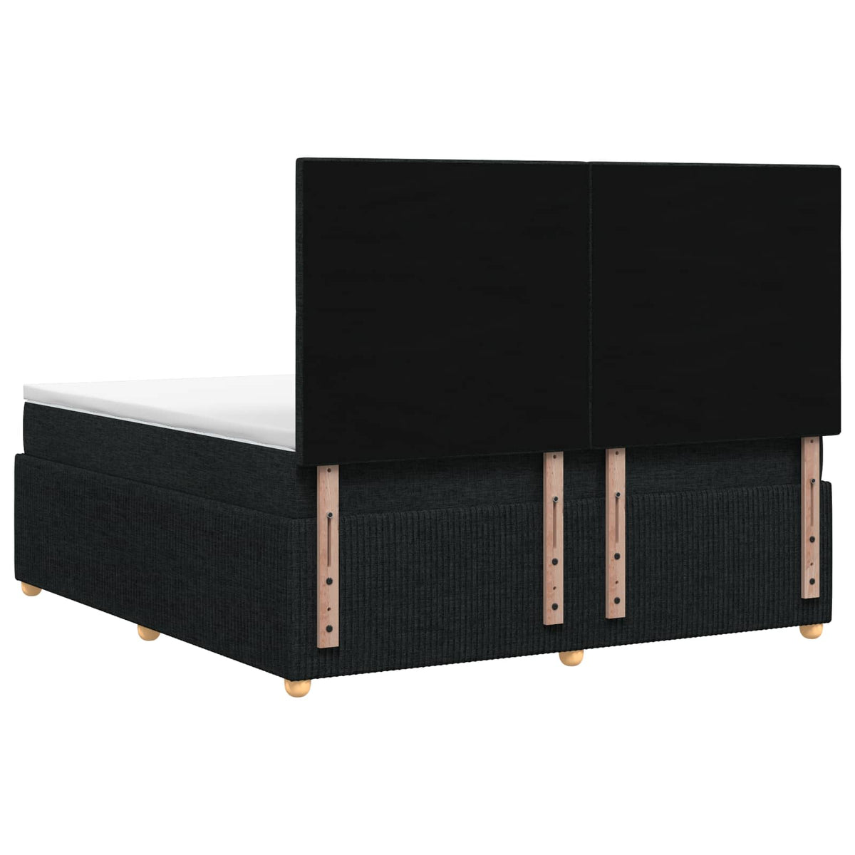 Boxspring krevet s madracem Crna 140 x 190 cm Tkanina