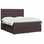 Boxspring krevet s madracem Tamno smeđa 140 x 190 cm Tkanina