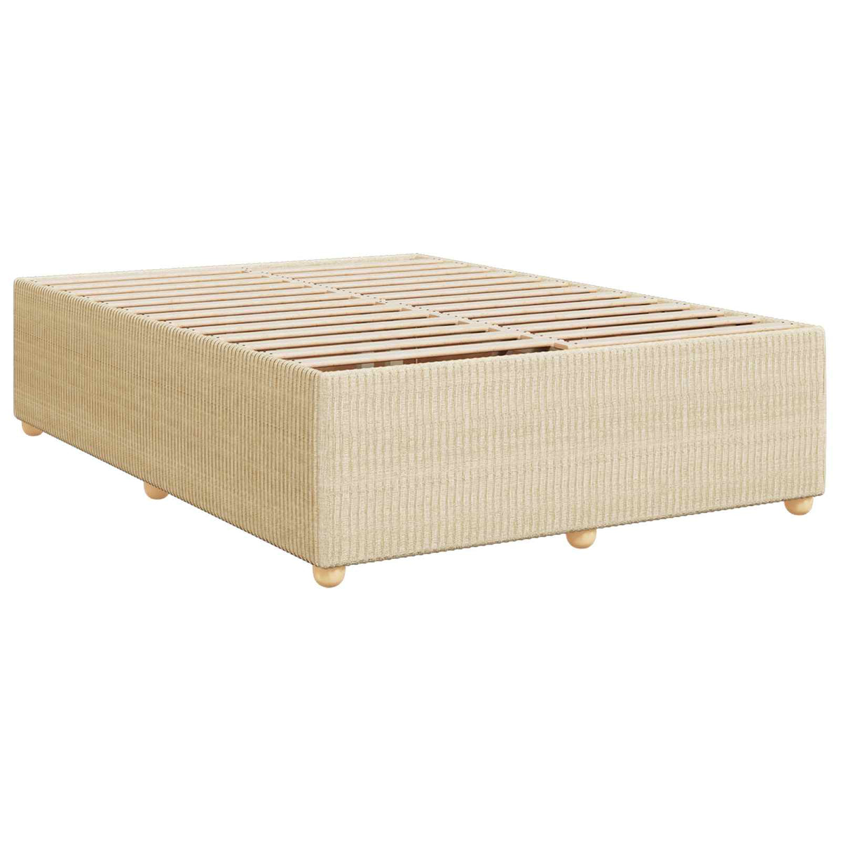 Boxspring krevet s madracem Krem 140 x 200 cm Tkanina