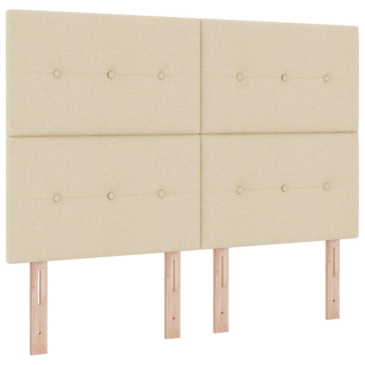 Boxspring krevet s madracem Krem 140 x 200 cm Tkanina