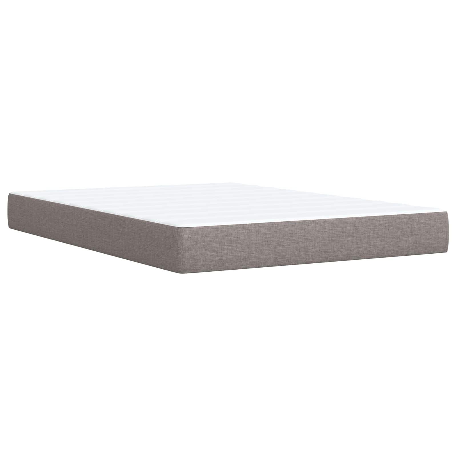 Boxspring krevet s madracem Sivosmeđa 140 x 200 cm Tkanina