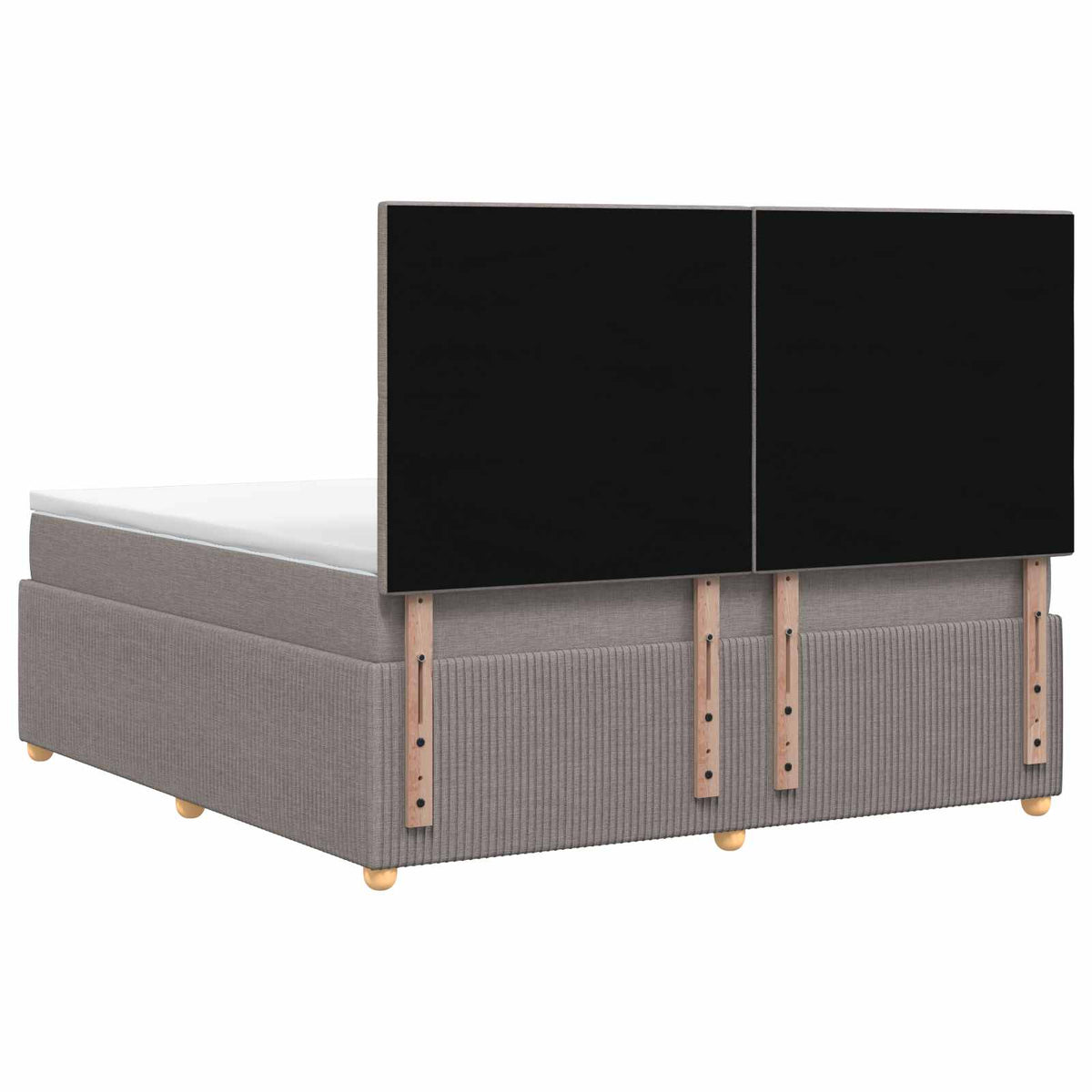 Boxspring krevet s madracem Sivosmeđa 140 x 200 cm Tkanina