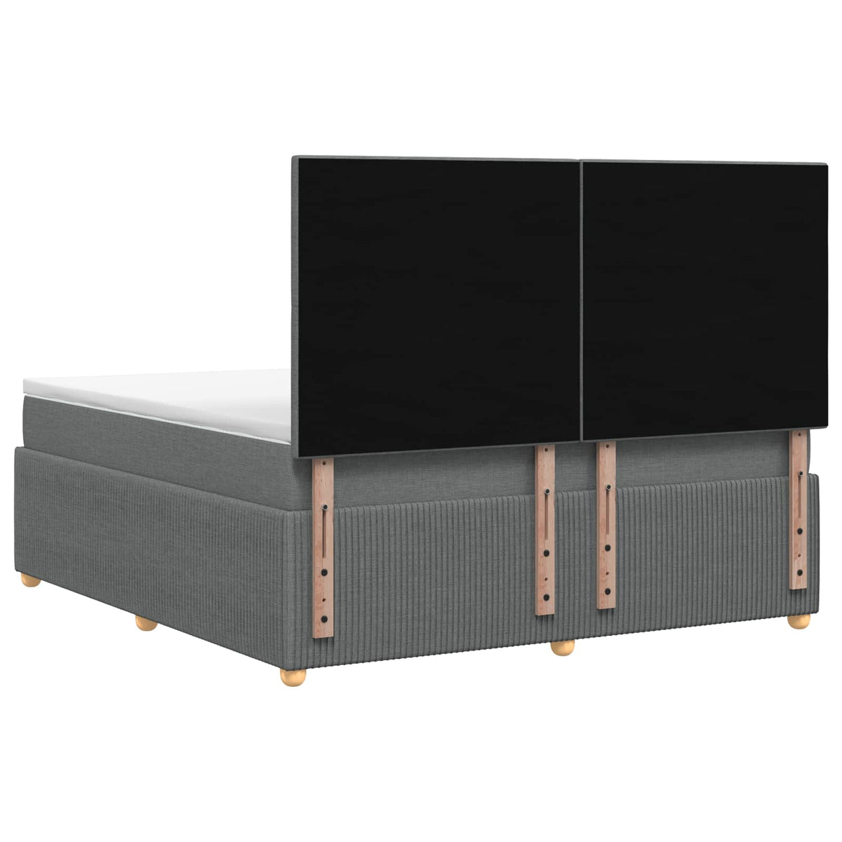 Boxspring krevet s madracem Tamnosiva 160 x 200 cm Tkanina