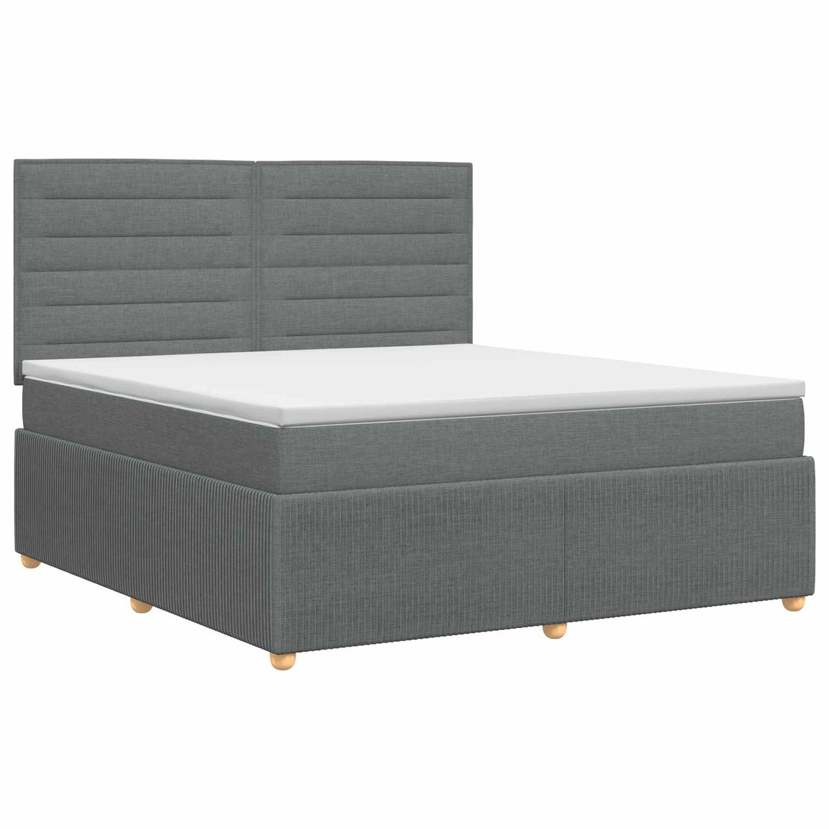 Boxspring krevet s madracem Tamnosiva 180 x 200 cm Tkanina