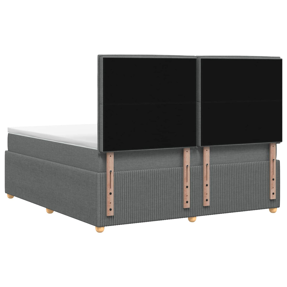 Boxspring krevet s madracem Tamnosiva 180 x 200 cm Tkanina