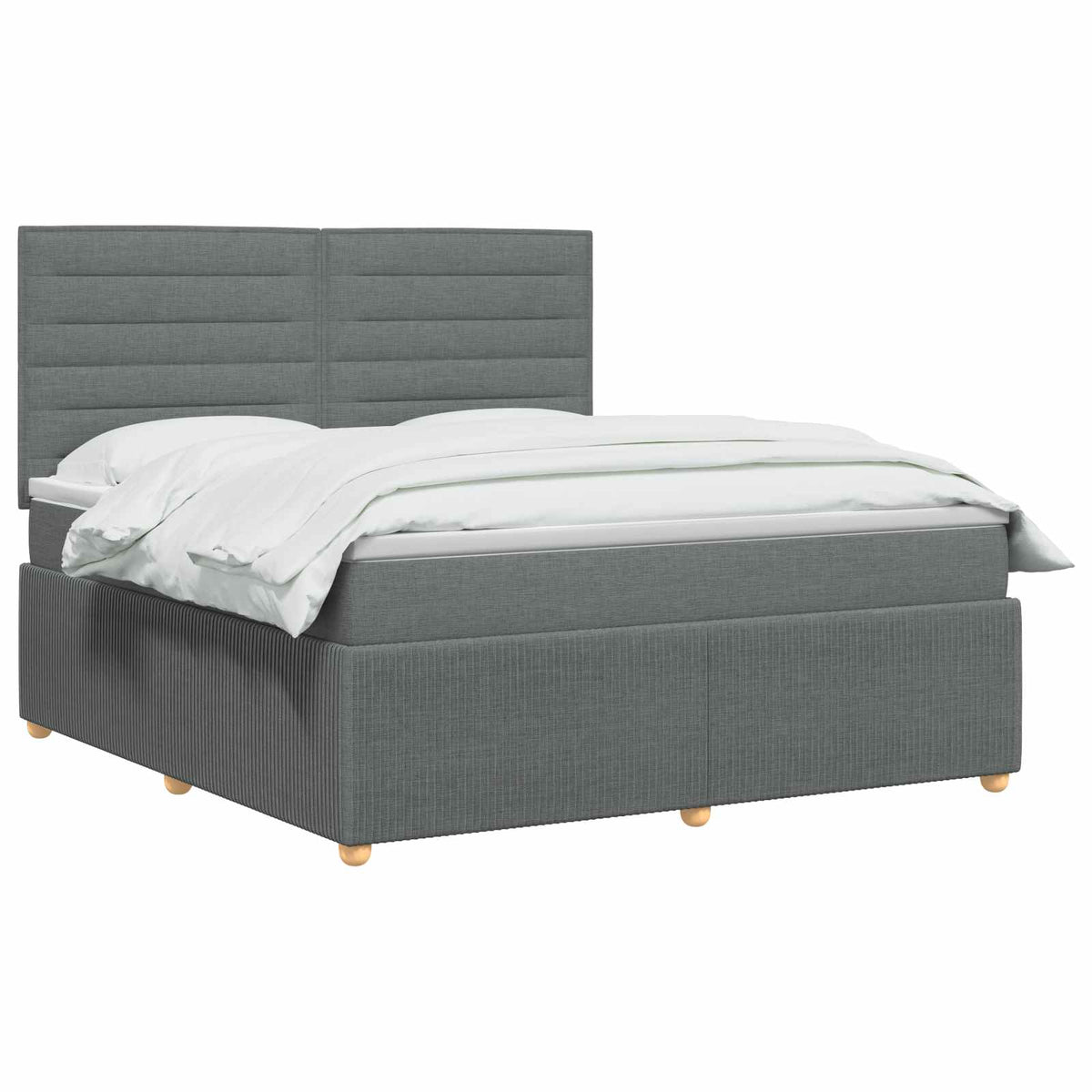 Boxspring krevet s madracem Tamnosiva 180 x 200 cm Tkanina