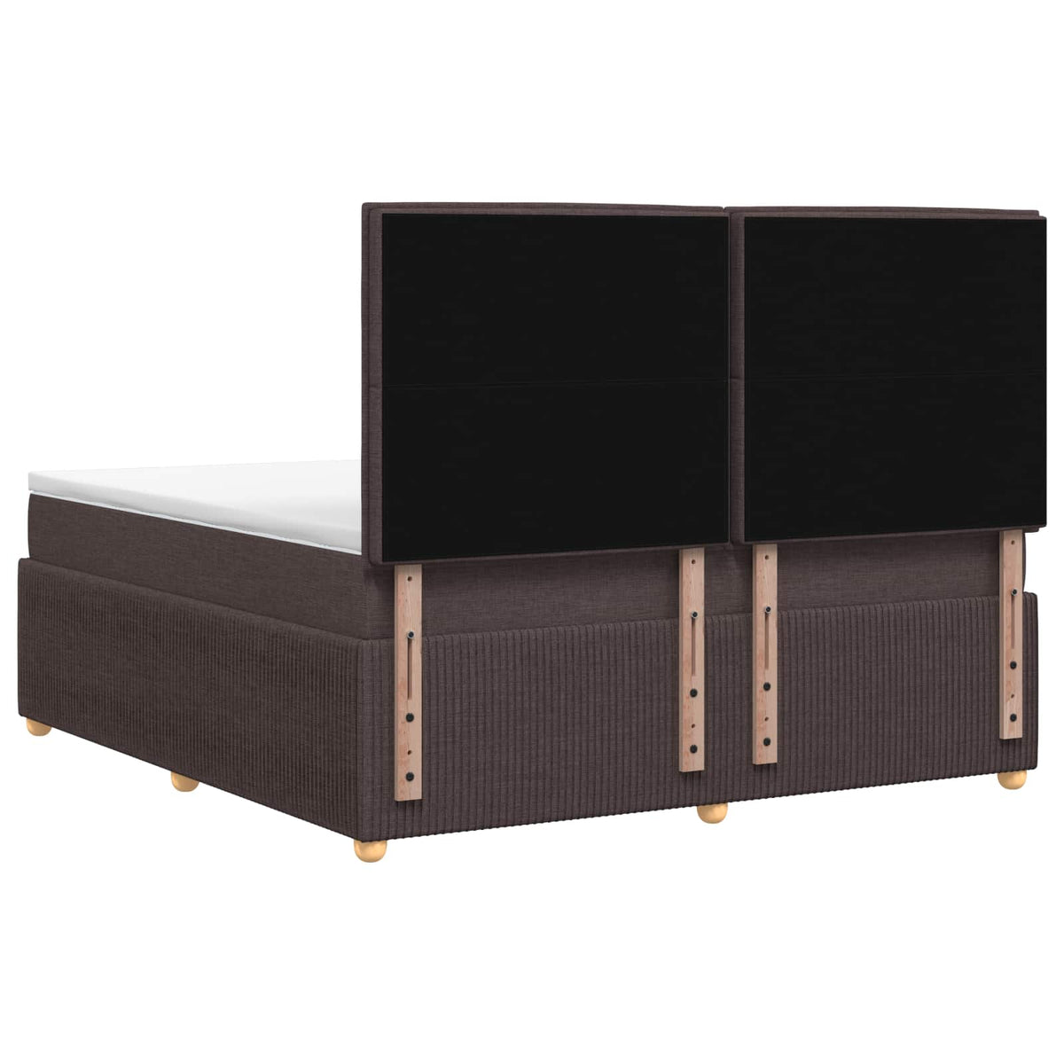 Boxspring krevet s madracem Tamno smeđa 180 x 200 cm Tkanina
