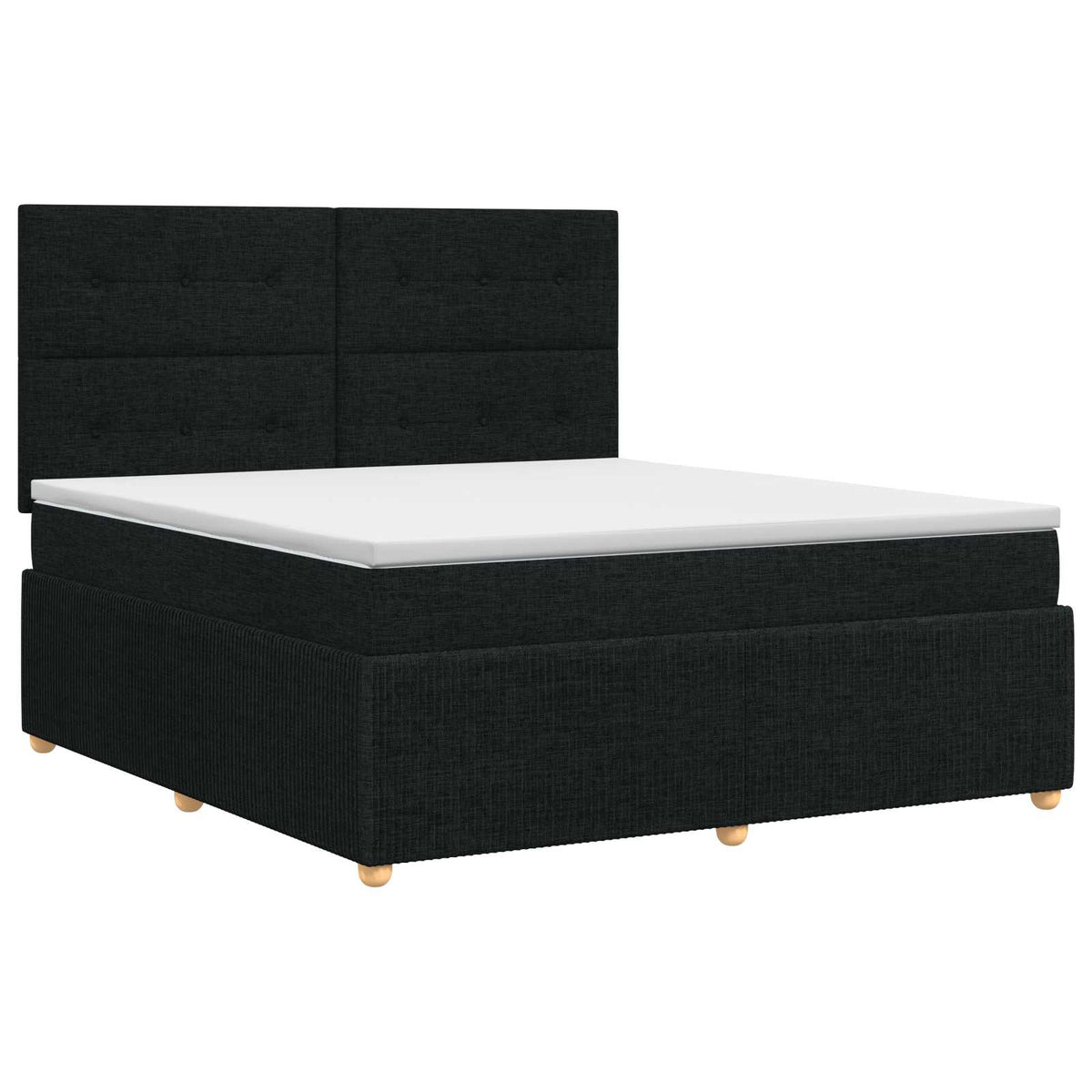 Boxspring krevet s madracem Crna 180 x 200 cm Tkanina