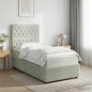 Boxspring krevet s madracem Svjetlosiva 80 x 200 cm Baršun