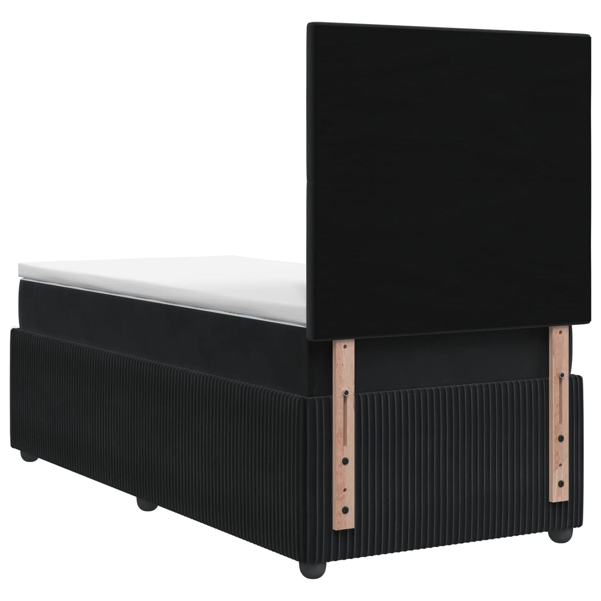Boxspring krevet s madracem Crna 80 x 200 cm Baršun