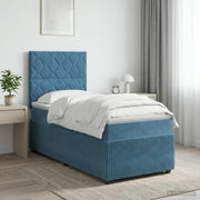 Boxspring krevet s madracem Plava 100 x 200 cm Baršun