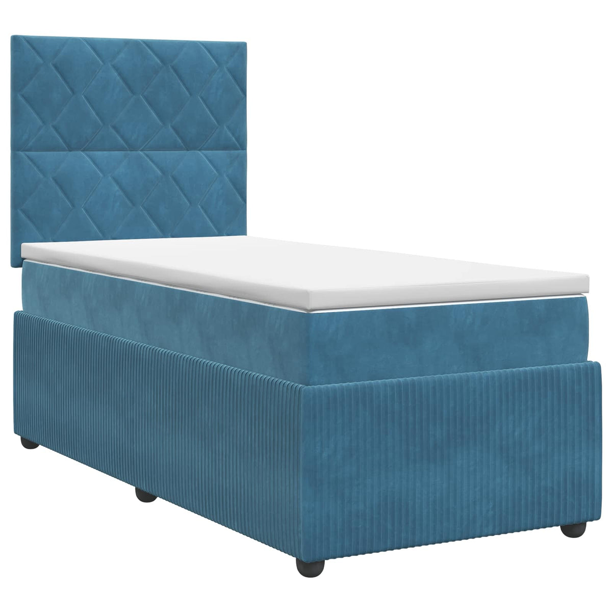 Boxspring krevet s madracem Plava 80 x 200 cm Baršun