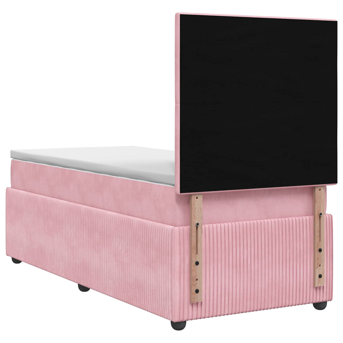 Boxspring krevet s madracem Ružičasta 90 x 200 cm Baršun