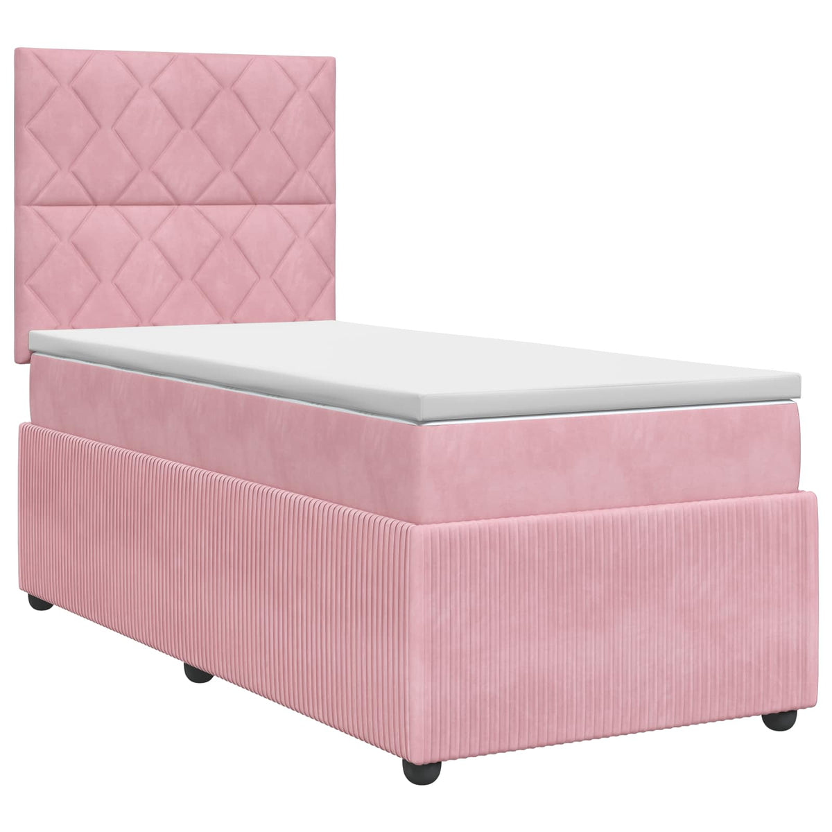 Boxspring krevet s madracem Ružičasta 90 x 200 cm Baršun