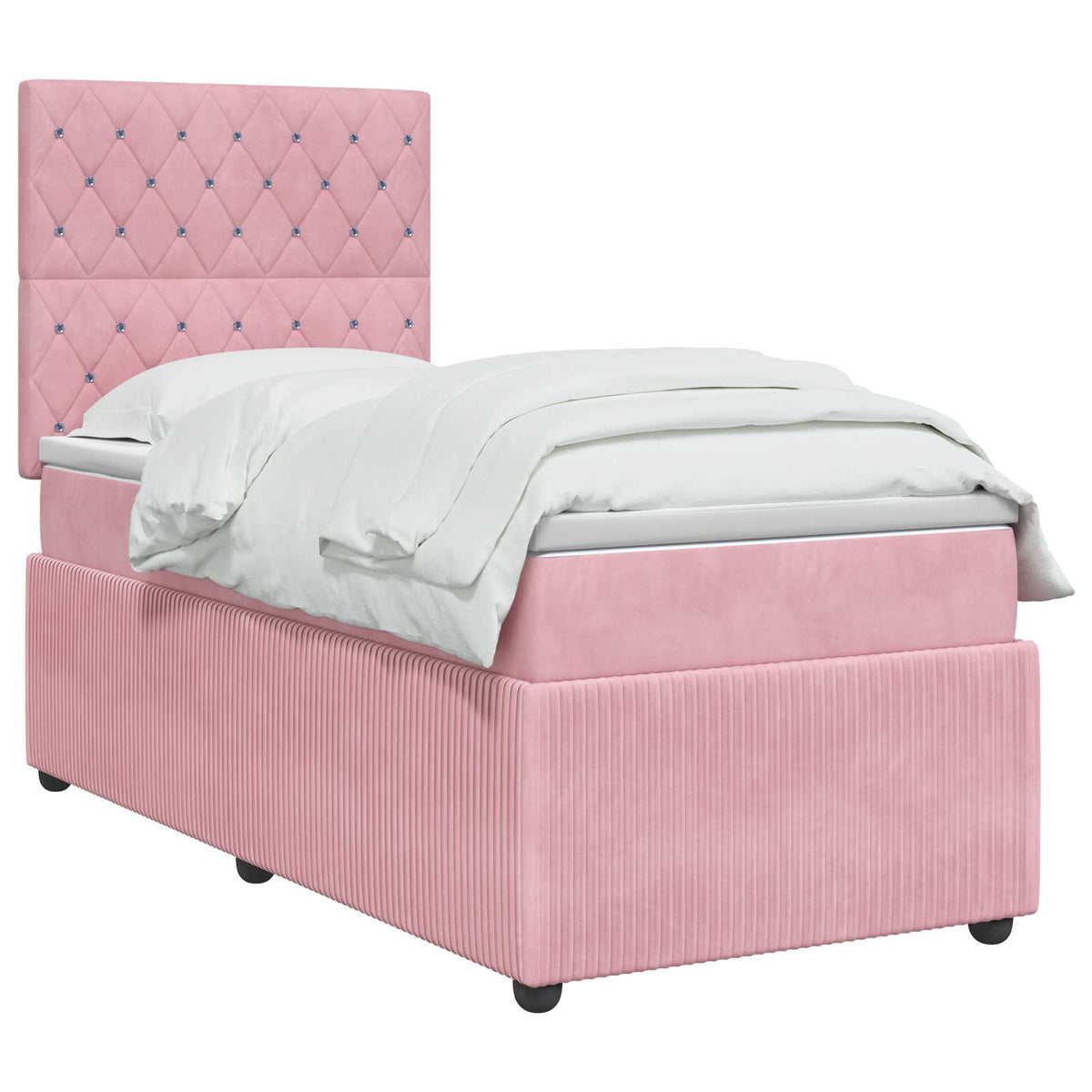 Boxspring krevet s madracem Ružičasta 100 x 200 cm Baršun