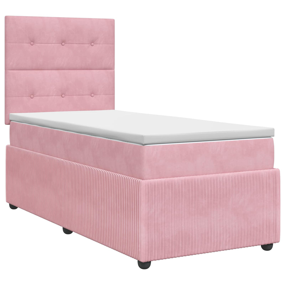 Boxspring krevet s madracem Ružičasta 100 x 200 cm Baršun