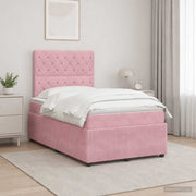 Boxspring krevet s madracem Ružičasta 120 x 200 cm Baršun