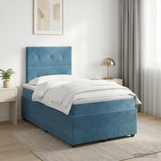 Boxspring krevet s madracem Plava 120 x 200 cm Baršun