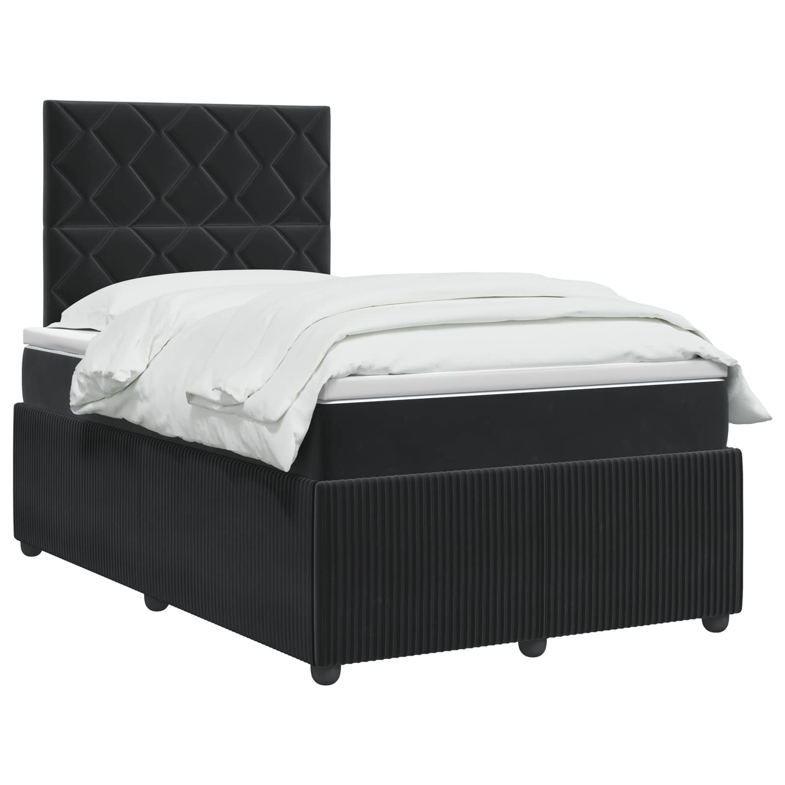 Boxspring krevet s madracem Crna 120 x 190 cm Baršun