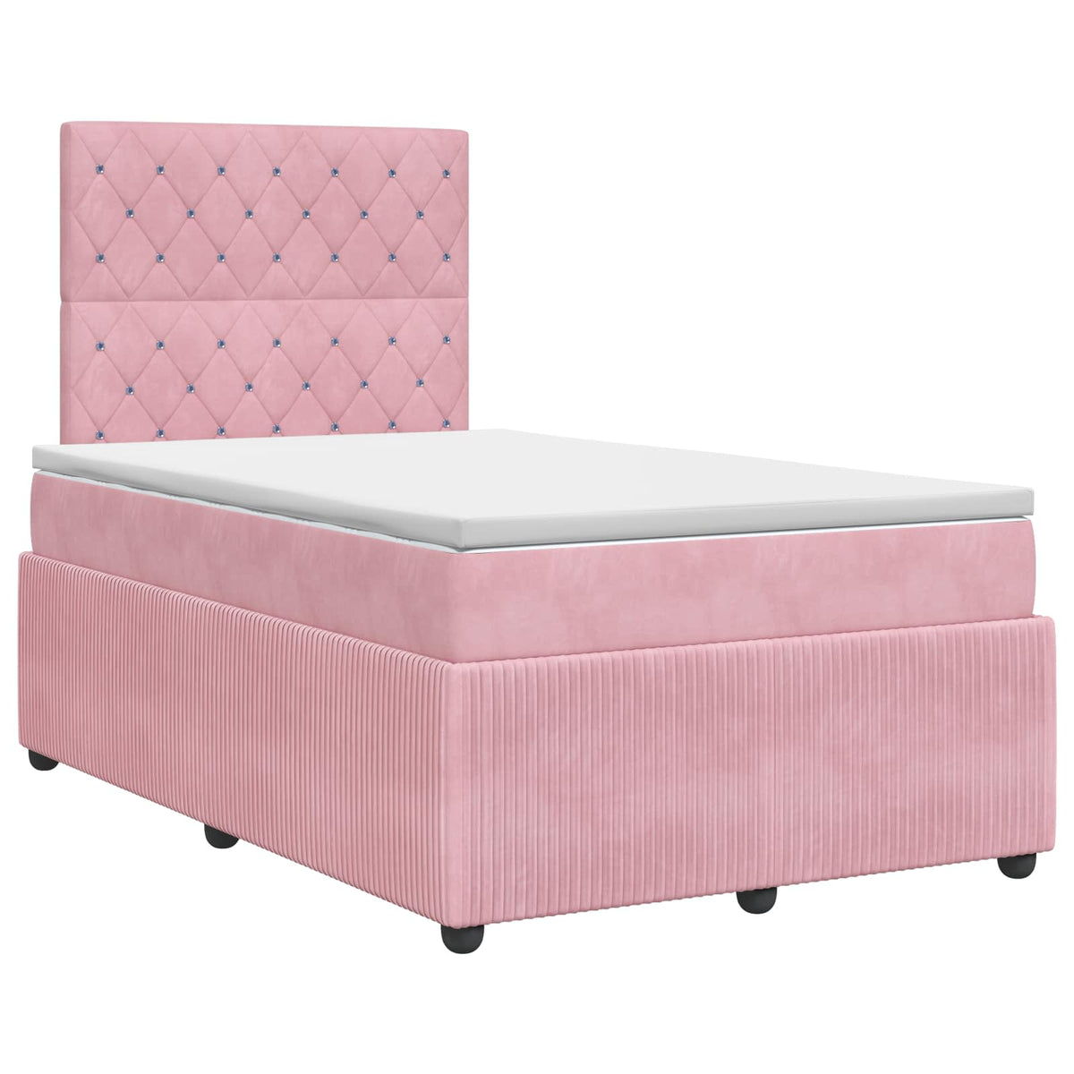 Boxspring krevet s madracem Ružičasta 120 x 200 cm Baršun