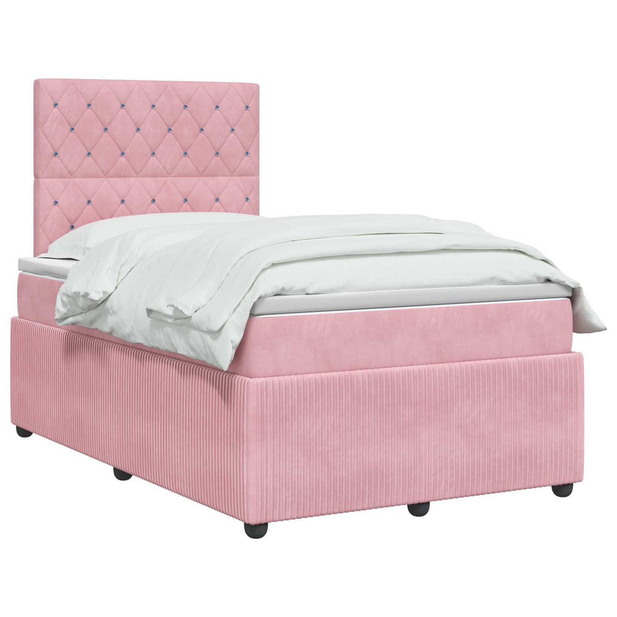 Boxspring krevet s madracem Ružičasta 120 x 200 cm Baršun