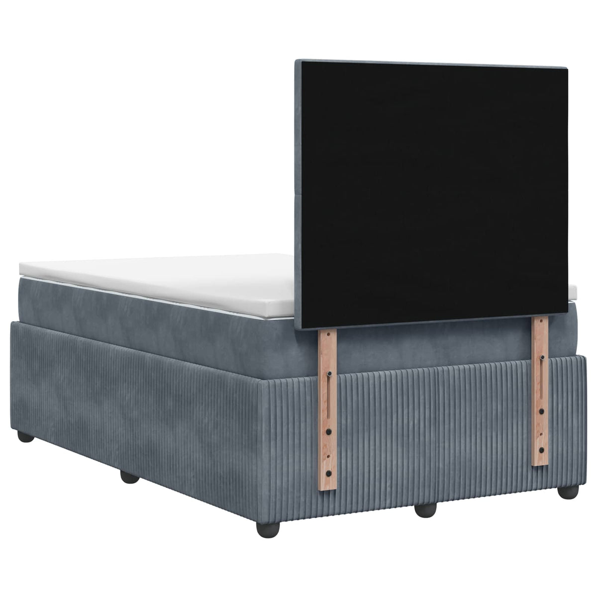Boxspring krevet s madracem Tamnosiva 120 x 200 cm Baršun