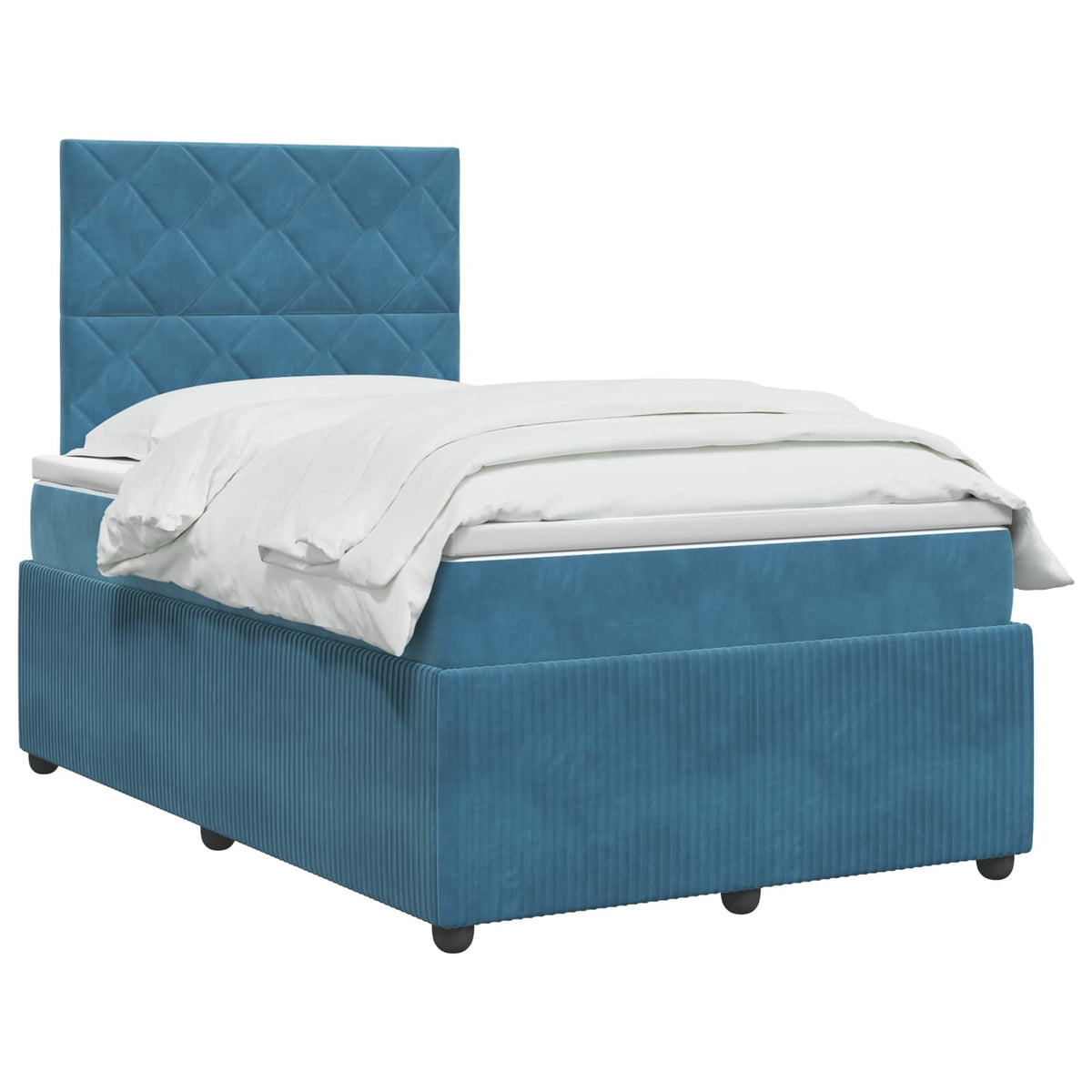 Boxspring krevet s madracem Plava 120 x 200 cm Baršun