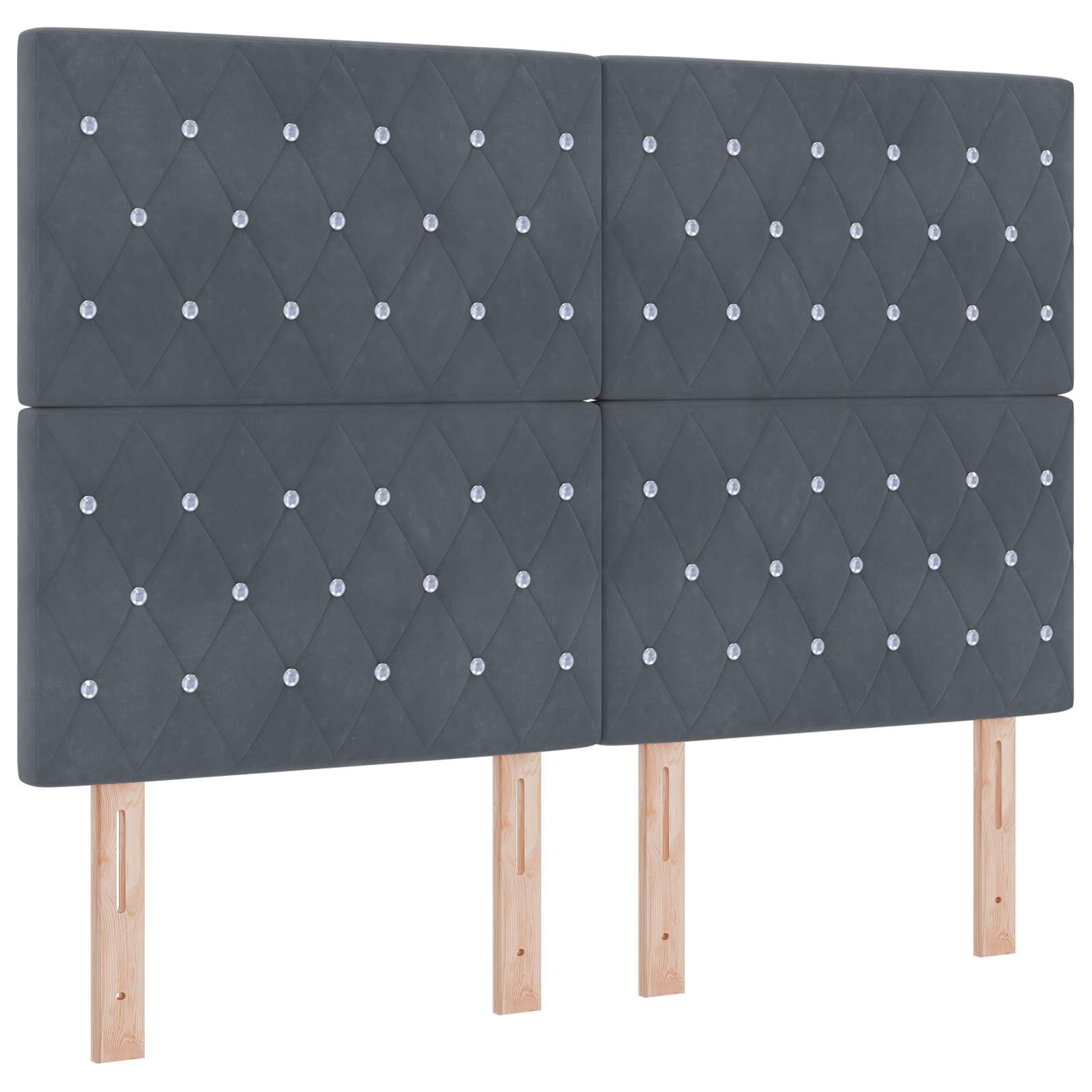 Boxspring krevet s madracem Tamnosiva 140 x 190 cm Baršun