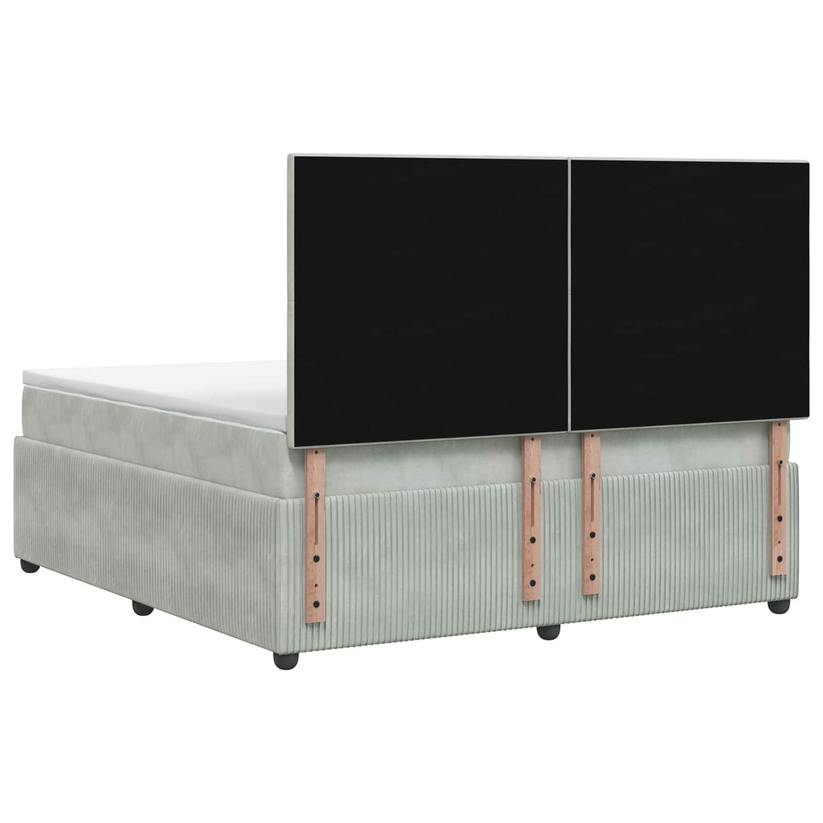 Boxspring krevet s madracem Svjetlosiva 140 x 190 cm Baršun