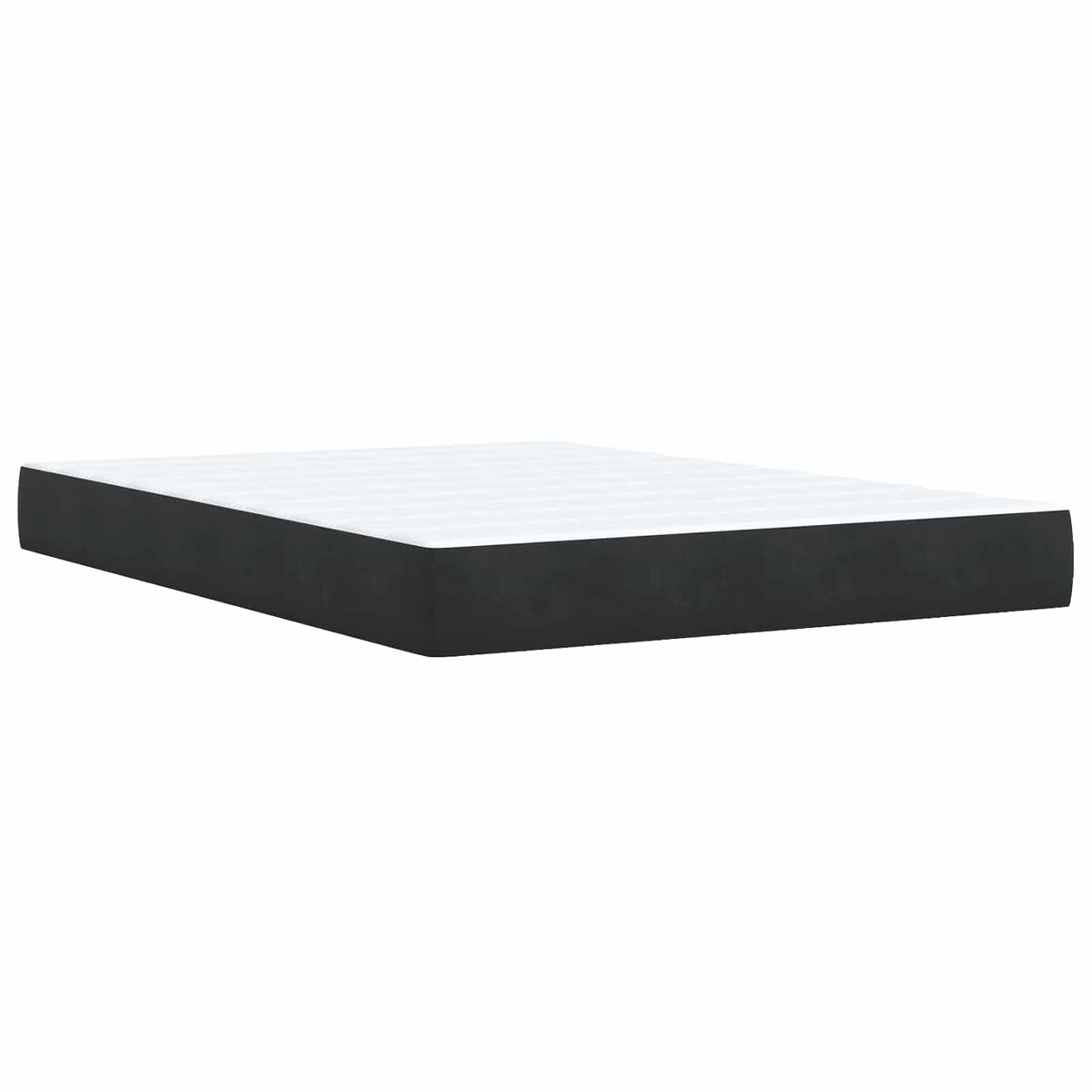Boxspring krevet s madracem Crna 140 x 190 cm Baršun