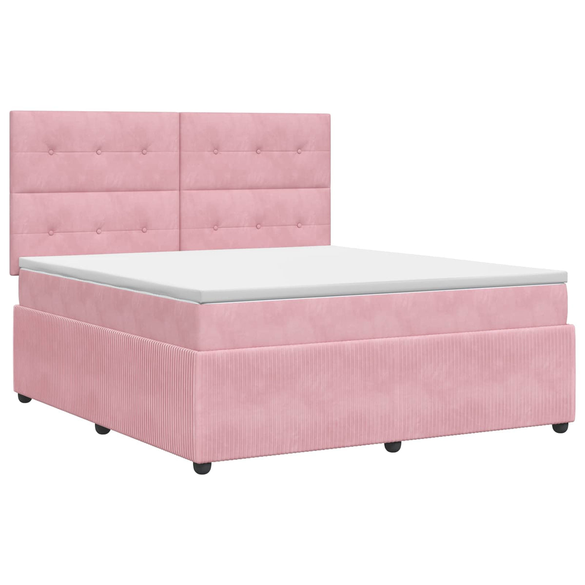 Boxspring krevet s madracem Ružičasta 140 x 200 cm Baršun