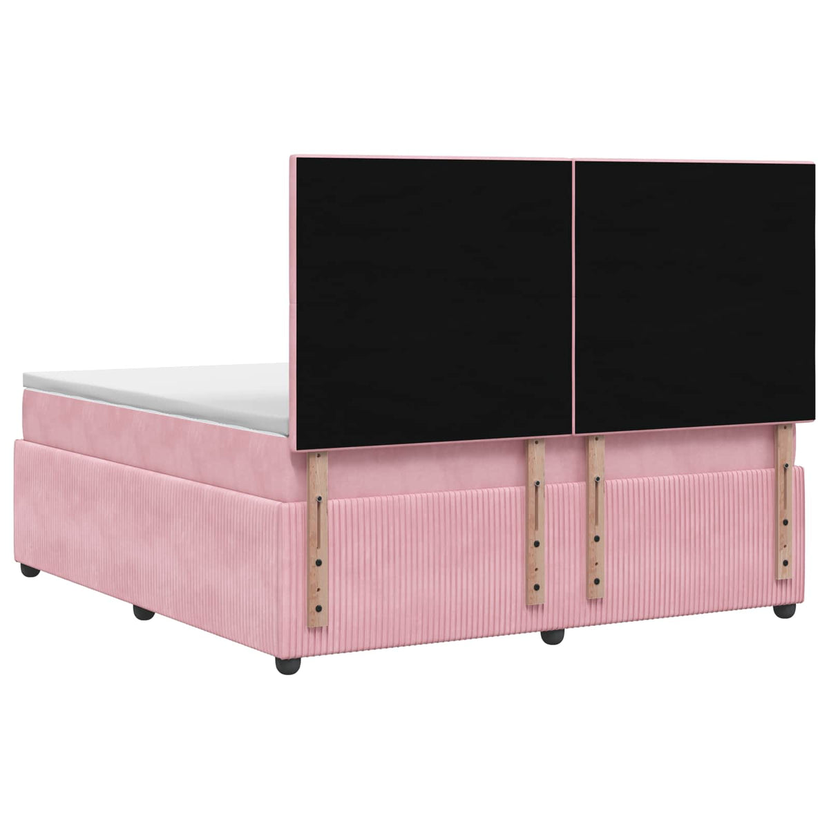 Boxspring krevet s madracem Ružičasta 140 x 200 cm Baršun