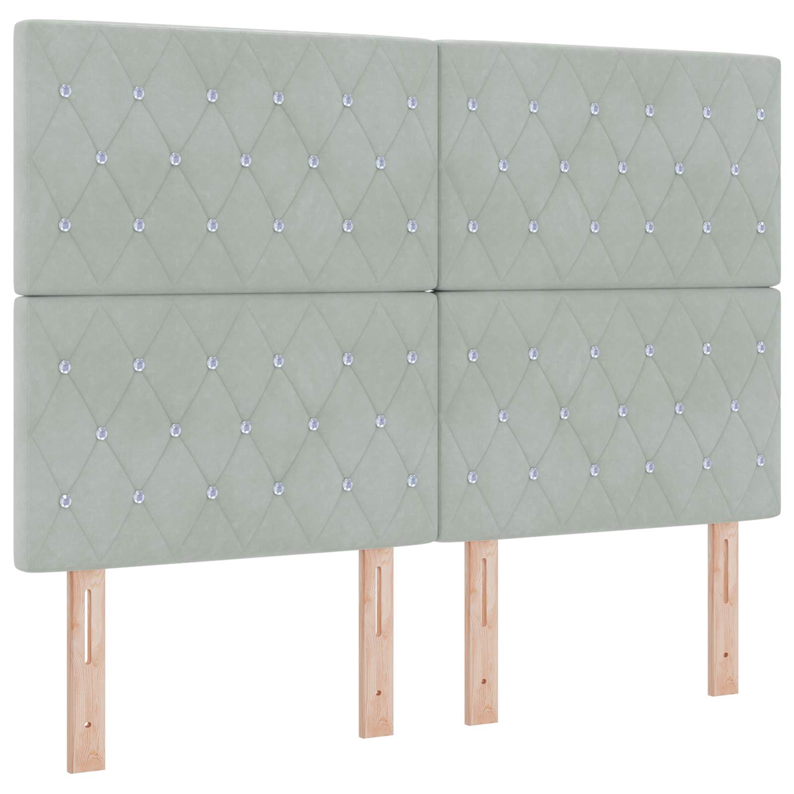 Boxspring krevet s madracem Svjetlosiva 160 x 200 cm Baršun