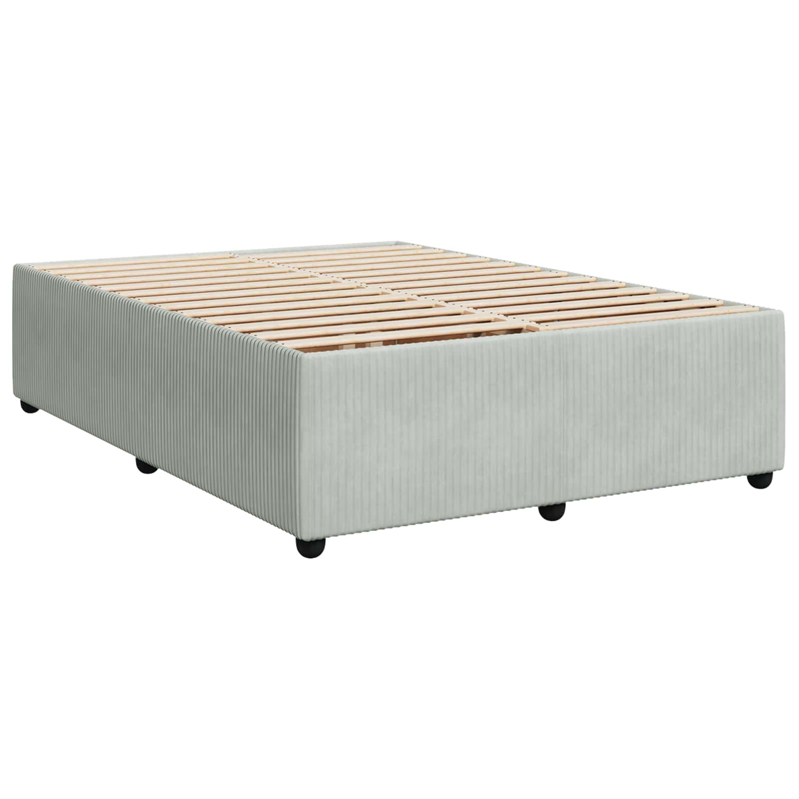 Boxspring krevet s madracem Svjetlosiva 160 x 200 cm Baršun