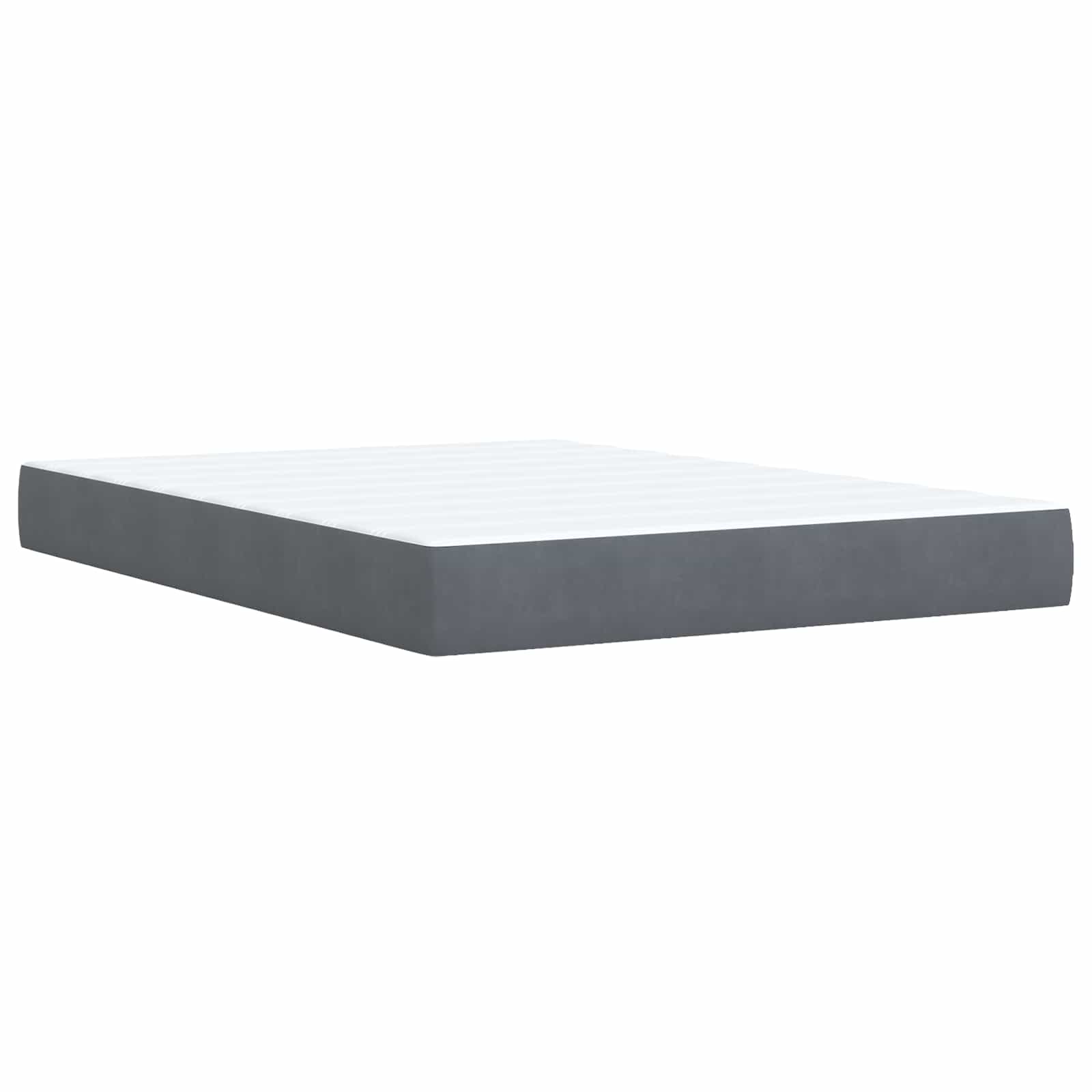 Boxspring krevet s madracem Tamnosiva 160 x 200 cm Baršun