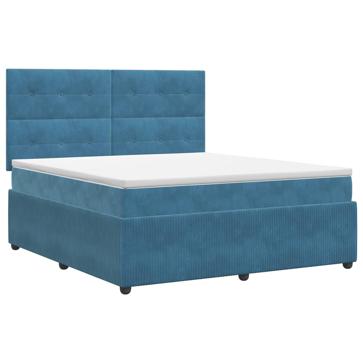 Boxspring krevet s madracem Plava 180 x 200 cm Baršun